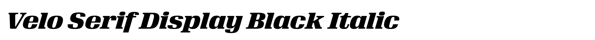 Velo Serif Display Black Italic image